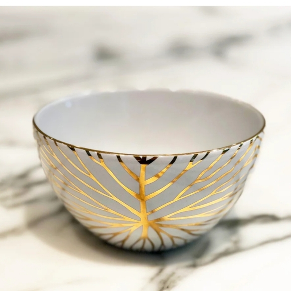 ANNA New York Talianna Lily Pad Bowls, 24k gold lined Set of 4 - Picture 2 of 2